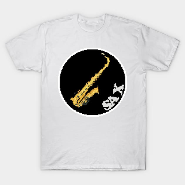 Rock Battle Card Game Saxophone Icon (Sax) T-Shirt by gkillerb